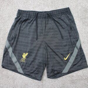 Nike Liverpool FC Shorts Mens Large Black Dri-Fit L.F.C Training Drawstring